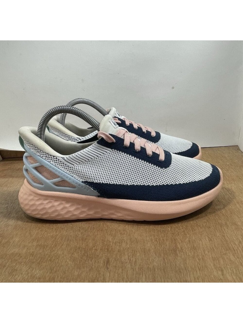 Kizik Athens Women Size 7.5 White Pink Handsfree Slip On Shoes Sneakers